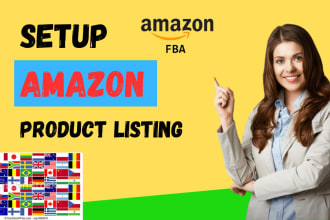 create and set up amazon fba account seller central product listing