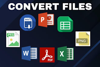 convert pdf, word, excel, google doc, sheets, jpeg, csv