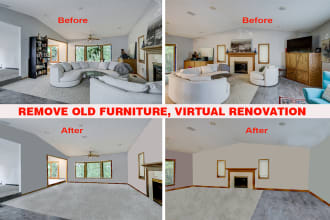 add new furniture to your homes and fast virtual staging
