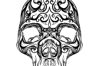 do mandala tribal tattoos and sacred geometry, muertos skull