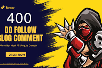 provide 400 dofollow blog comment backlinks