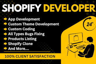 do shopify expert developer, shopify bug fix, custom theme, shopify custom app