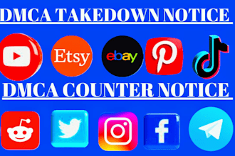 do dmca takedown notice instagram tiktok shopify telegram