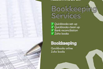 bookkeeping in quickbooks online and zoho books in US