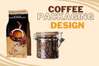 design coffee packaging, coffee bag and coffee label