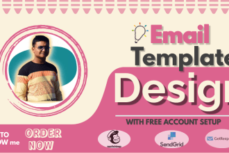 make editable and customizable HTML email template or newsletter with pro layout