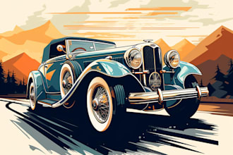 make professional graphic design vector car design