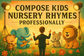 produce or compose kids nursery rhymes professionally