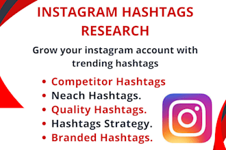 research personalized instagram hashtags to grow organically