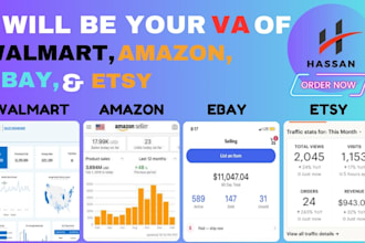 be your etsy VA, ebay VA, walmartva and amazon VA