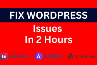 fix wordpress issues and errors,  fix elementor issues, fix woocommerce issues