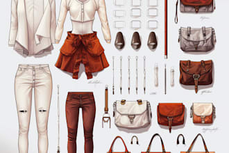 design fashion apparel flat sketch tech pack
