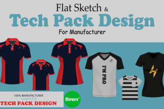 design fashion apparel clothing tech pack for  manufacturer