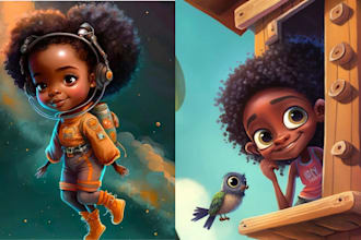 do african american children and comic book illustration