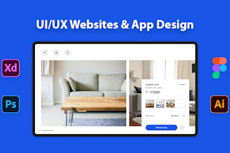 do UI UX design for website, landing page, and mobile app in figma