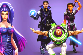 get character and concept art for dnd, nft and games