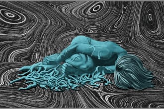create dark art, horror, surreal illustration design