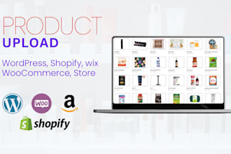 do product upload wordpress, shopify store