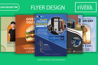 design flyers for party, corporate, food and church