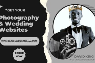design a photography, wedding, portfolio website with showit, wordpress or wix