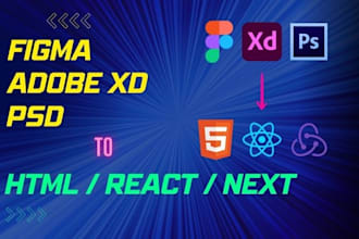 convert figma to html, xd to html, psd to html responsive