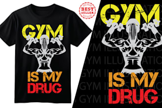design workout crossfit gym fitness bodybuilding yoga tshirt