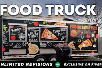 design food truck wrap, truck wrap, vehicle wrap, bus wrap, food truck