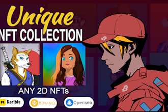 do create custom unique 2d nft art collection