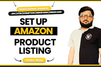 set up amazon account product listing
