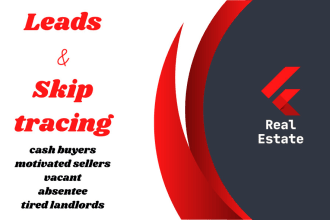 provide cash buyers and motivated seller leads with skip tracing