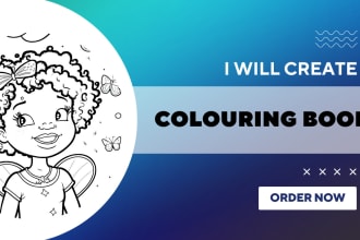draw cute coloring book pages for children