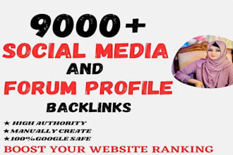 do 9000 forum profile SEO backlinks, link building