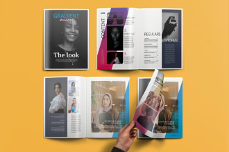 design magazine layout, catalog, booklet, any brochure project with indesign