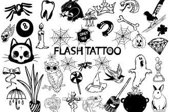 create handdrawn flash tattoo cartoon style in 24h