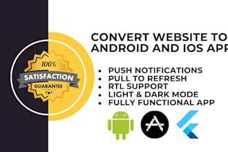 convert website to android and ios app webview app