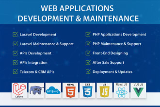 consult, develop and upgrade PHP and laravel applications