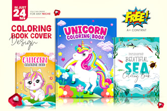 design kdp coloring book cover, activity book, coloring pages for kids and adult