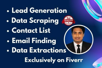 do any website email finding, contact list, data scraping, and lead generation