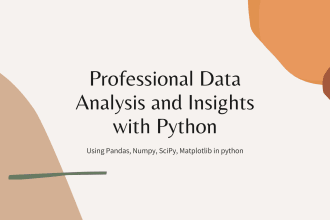 analyse data using pandas, numpy, and scipy in python to get insights