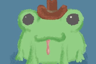 draw a pet frog for you customisation available just message with request