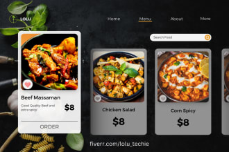 design a restaurant website and grocery store