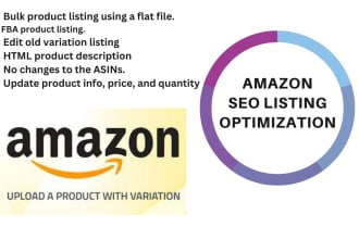 do powerful amazon fba product listing, variation fix, seo listing optimization