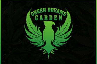 professional cannabis marijuana or weed logo design