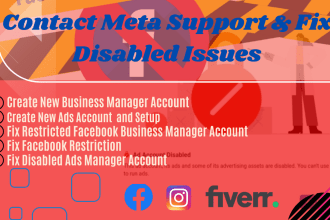 contact meta support to fix the disabled ad account and business manager issues