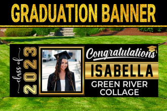 design custom personalized graduation banners with picture