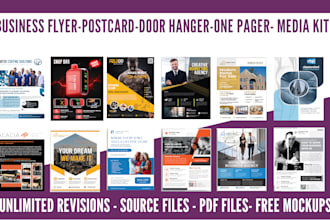 design high converting business flyer, brochure, media kit, postcard,canva flyer