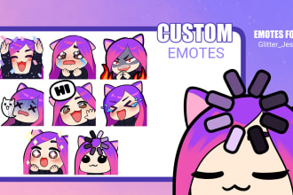 create custom chibi twitch emotes for streamers