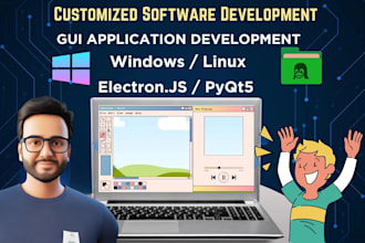 do windows application development using pyqt5 , pyside , electronjs or pyqt