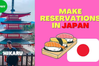 make restaurant reservations for your trip in japan
