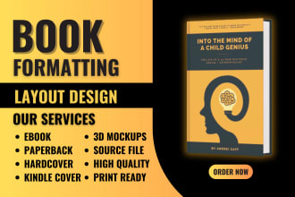 book formatting and layout design and paperback formatting and cover design